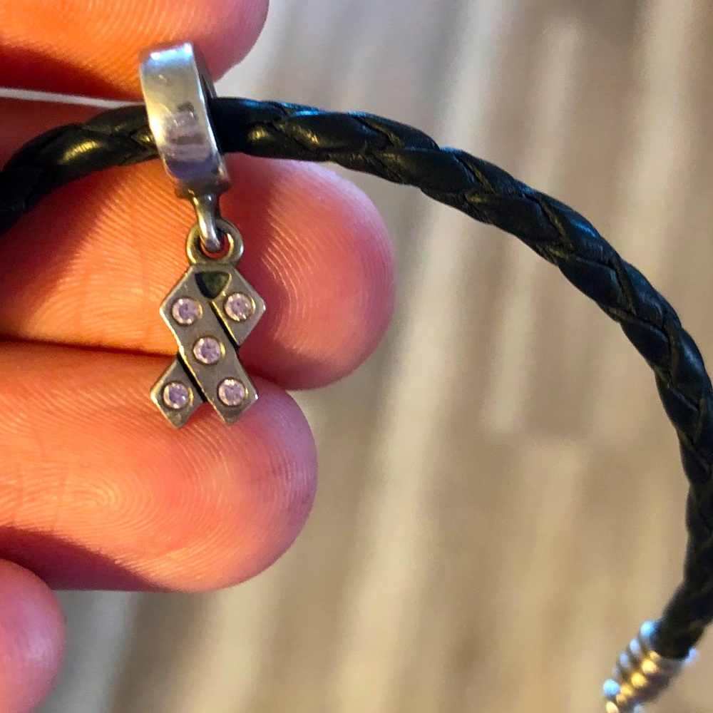 Pandora breast cancer awareness ribbon charm
